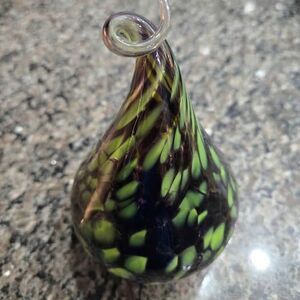 hand-blown glass teardrop ornament, which can also be used as a sun-catcher.